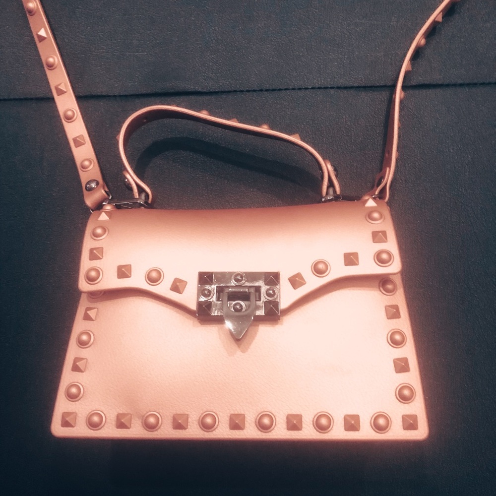 Rose Gold Jelly Rockstud Purse